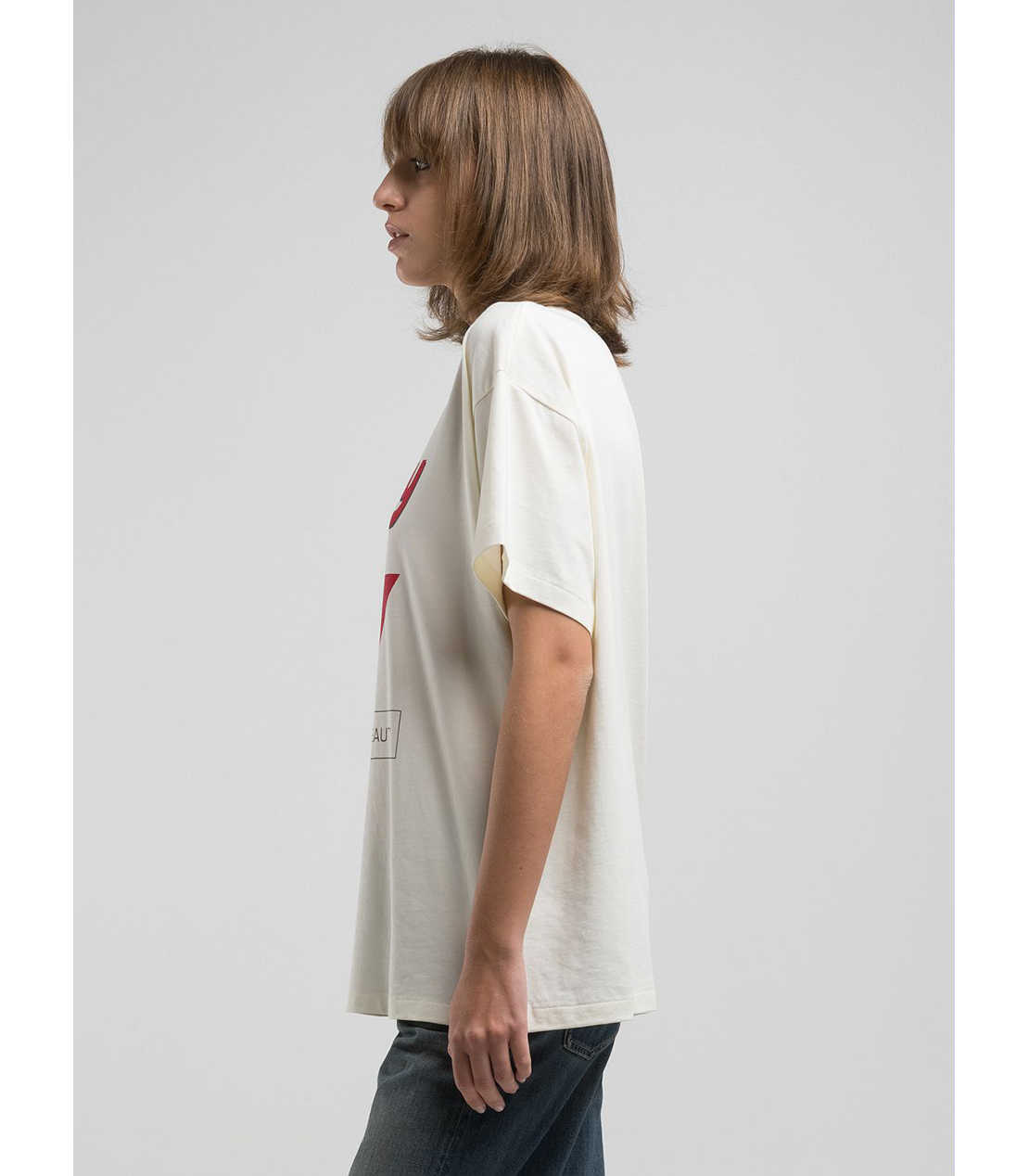 ボーイフィットベーシックジャージープリントTシャツ 詳細画像 バターホワイト 6